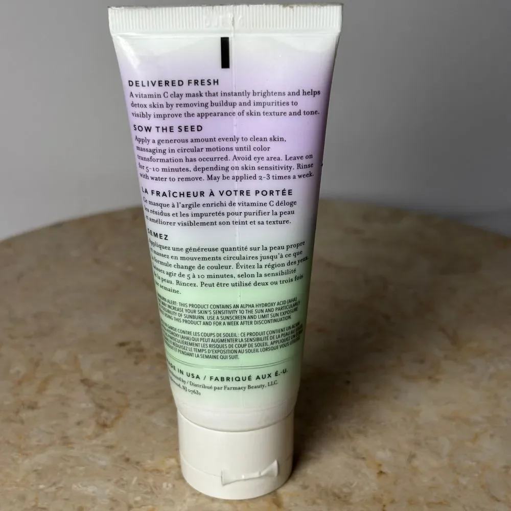 FARMACY Bright On Massage Acctivated Vitamin C‎ Mask 50ml Full Size NWOB